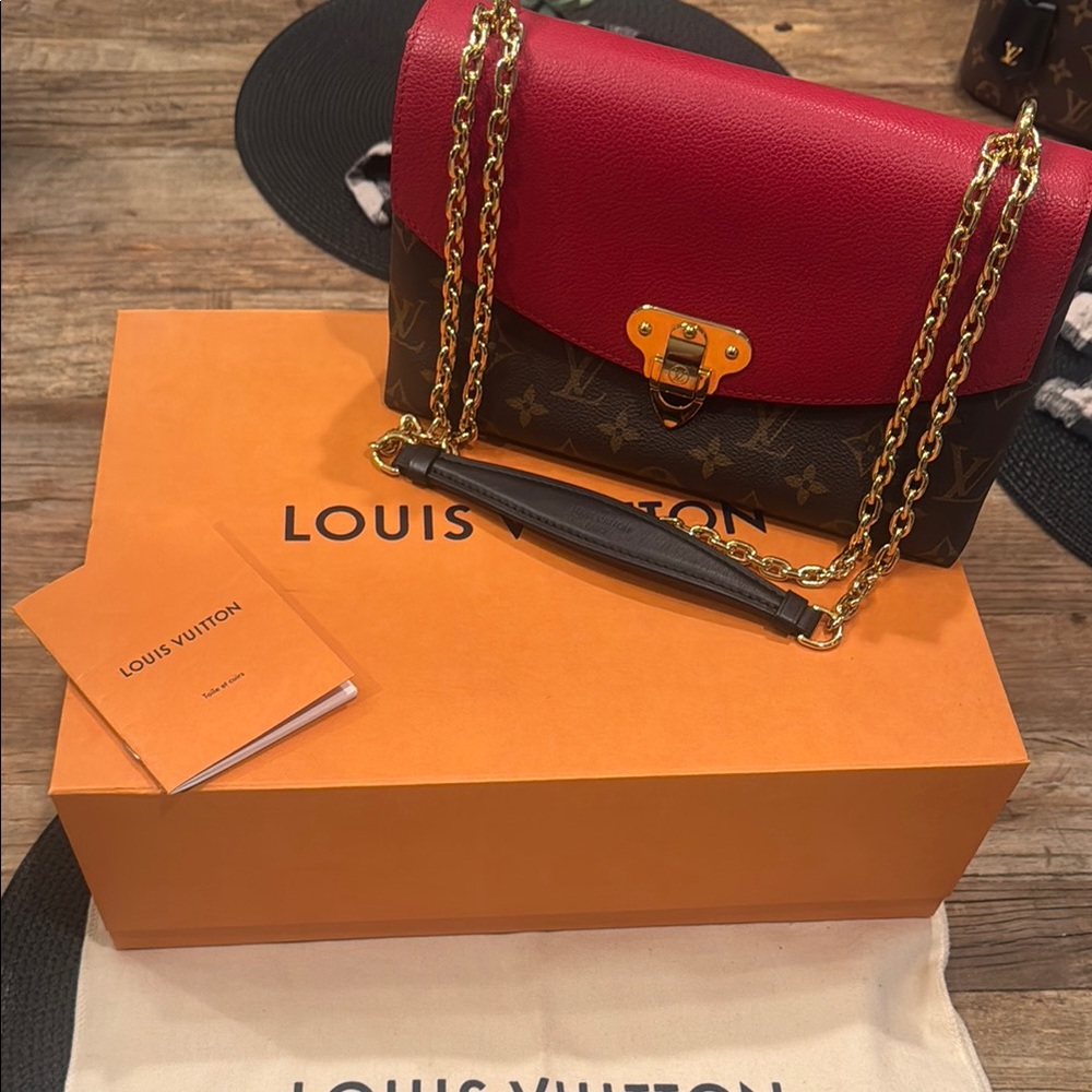 Louis Vuitton Red and Brown Women's Bag